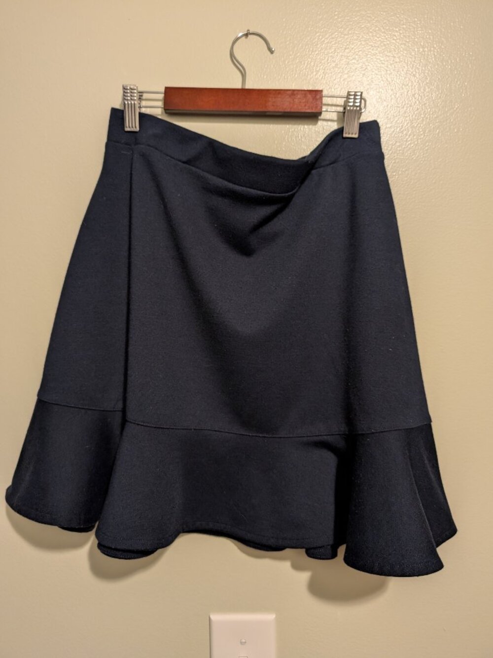 Gap Navy Midi Skirt with Ruffled Hem